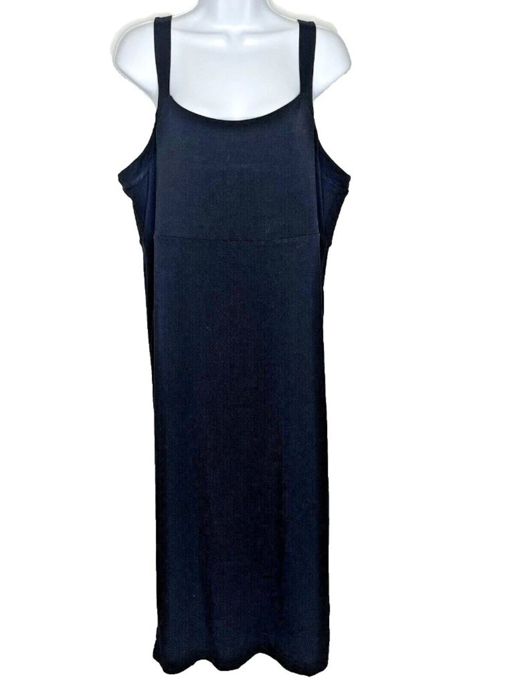 Good American Retro 90s Tank Midi Dress Size 3XL Black Jersey Bodycon Stretch